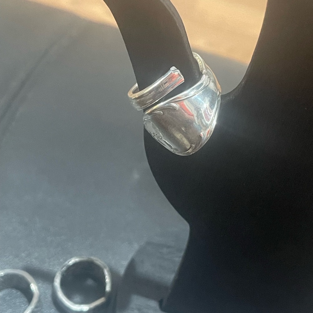 Chic Silver Spoon Ring handmade jewelry from vintage silverware size 11